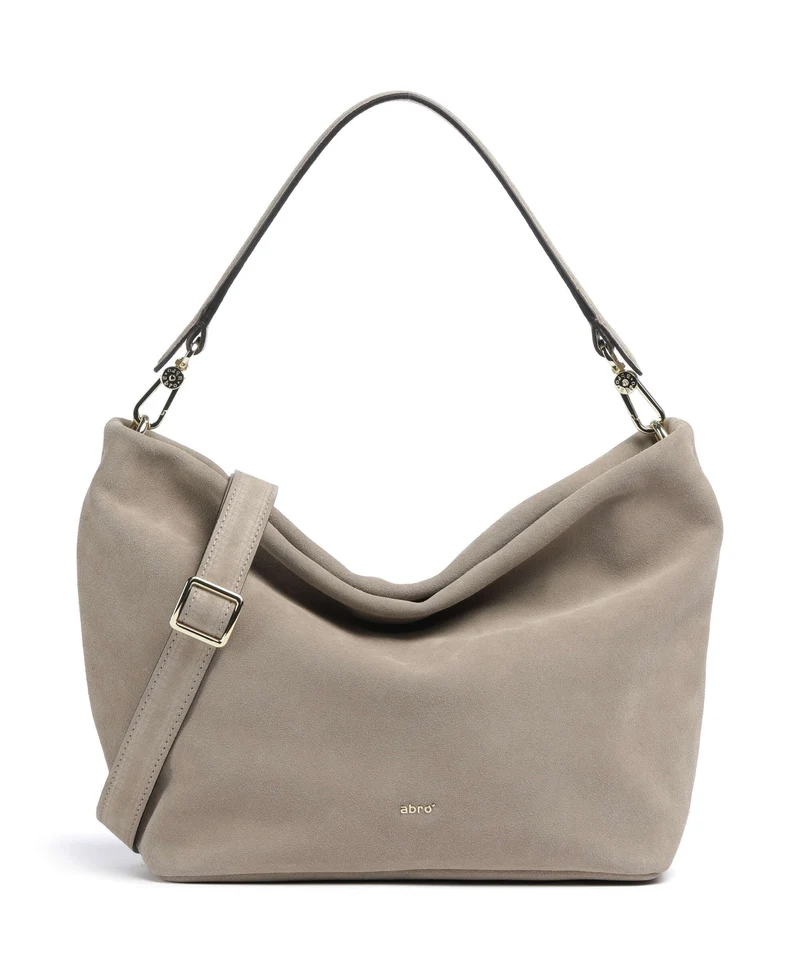 Abro Suede Ebony Beuteltasche siena