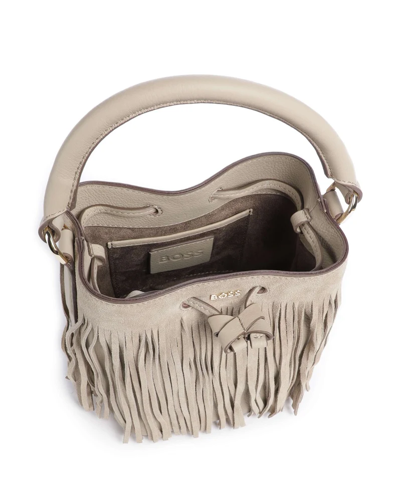 BOSS Lenah Bucket Handtasche light beige