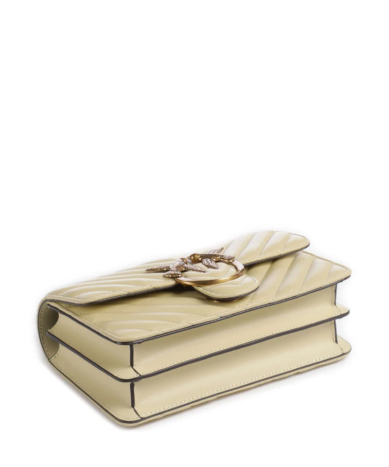 Pinko Love One Mini Schultertasche giallo vaniglia/antique gold