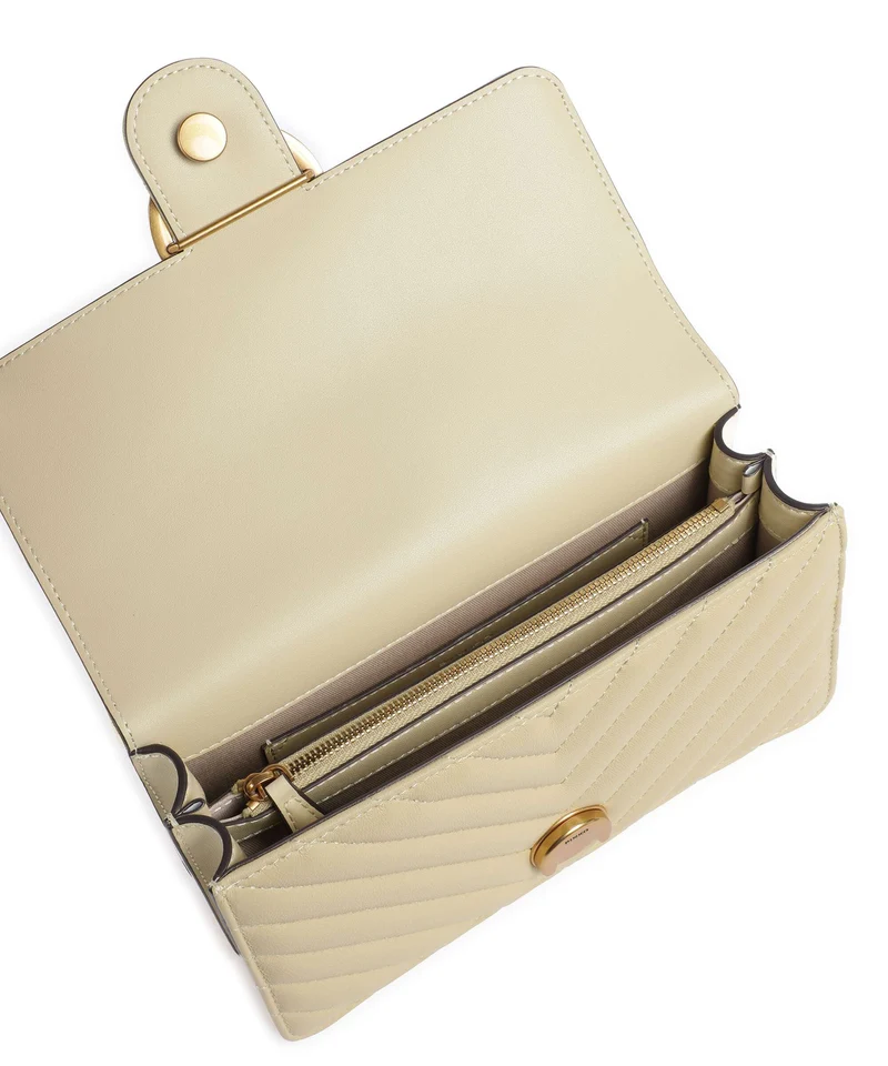 Pinko Love One Mini Schultertasche giallo vaniglia/antique gold