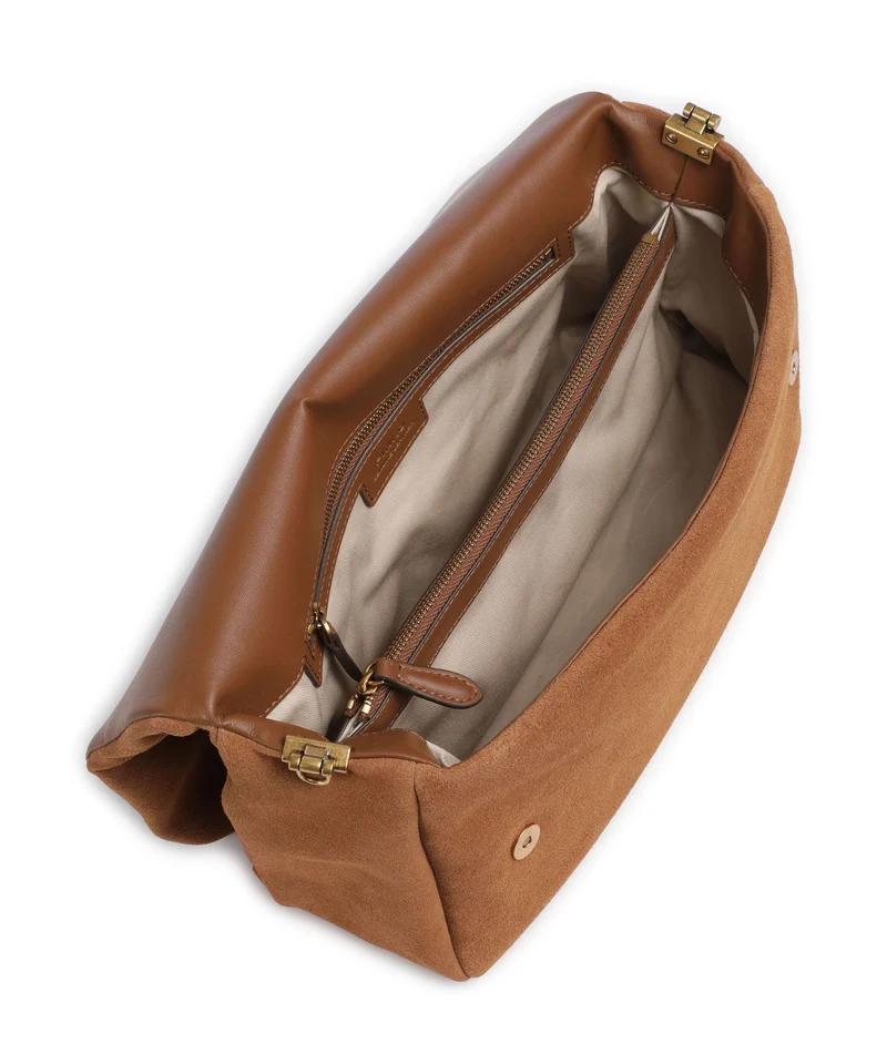 Pinko Click Soft Horizontal Schultertasche marrone/leone/antique gold