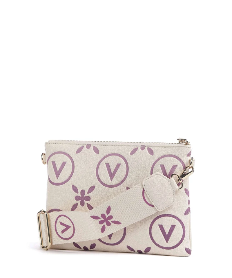 Valentino Bags Samba Re Print Umhängetasche ecru/rosa