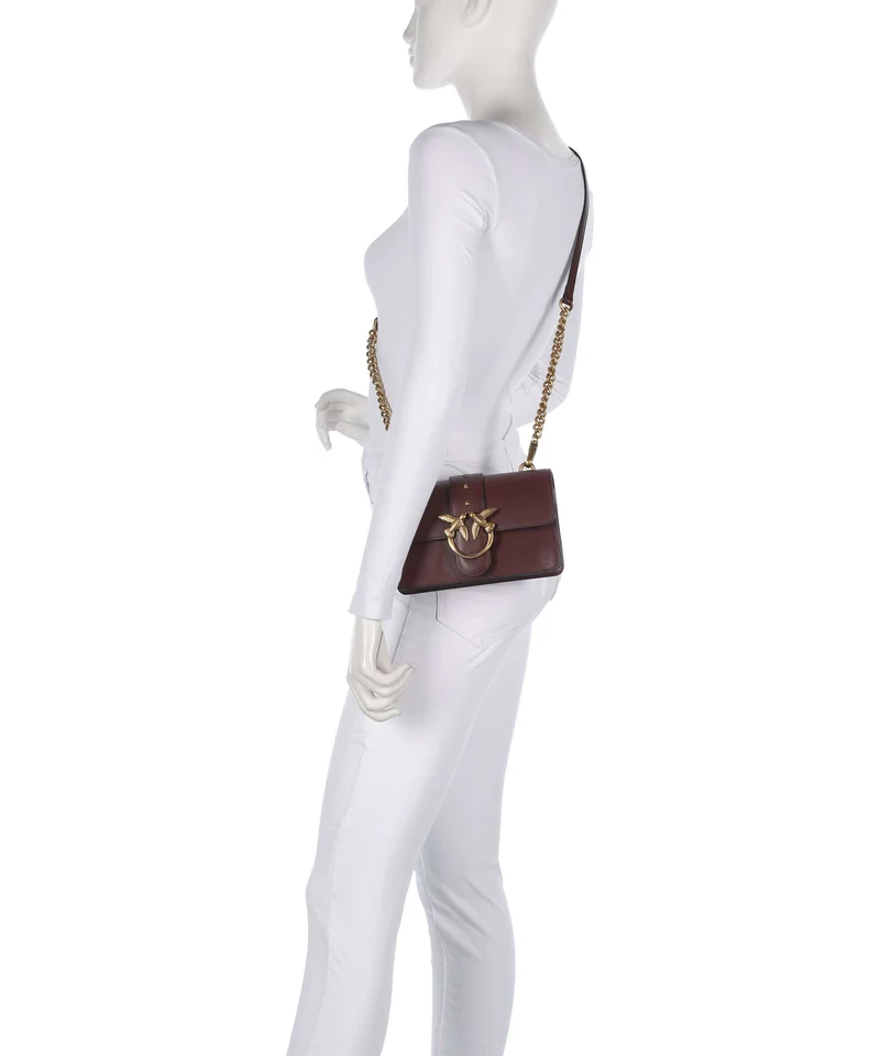 Pinko Love One Mini Umhängetasche burgundy wine/antique gold