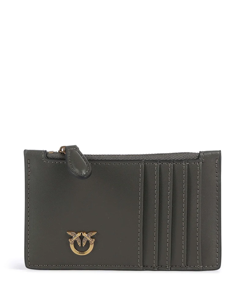 Pinko Airone Kreditkartenetui verde fango/antique gold