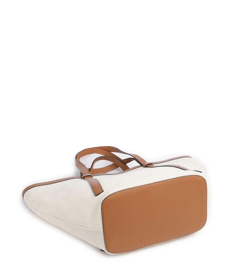 Abro Super Drill Cosmo Large Shopper ivory/cuoio