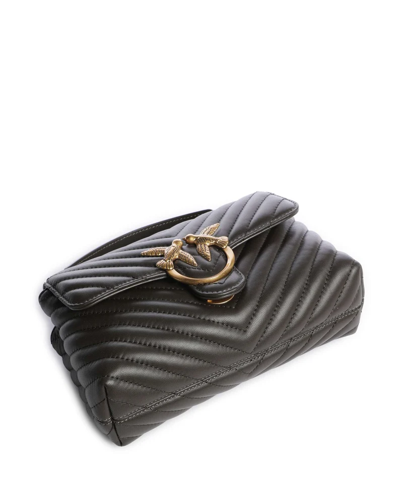 Pinko Love Lady Puff Mini Handtasche verde fango/antique gold