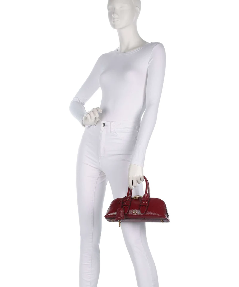 Pinko Bowling Horizontal Handtasche rosso scuro/antique gold