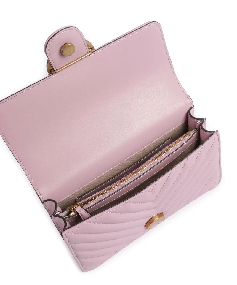 Pinko Love One Mini Schultertasche rosa chiaro/antique gold