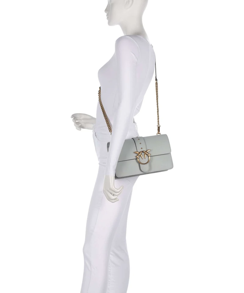 Pinko Love One Classic Umhängetasche grigio perla/antique gold