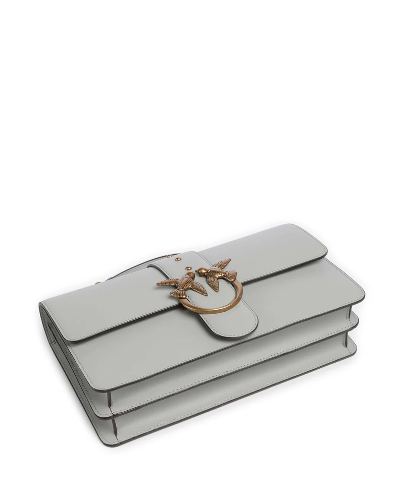 Pinko Love One Classic Umhängetasche grigio perla/antique gold