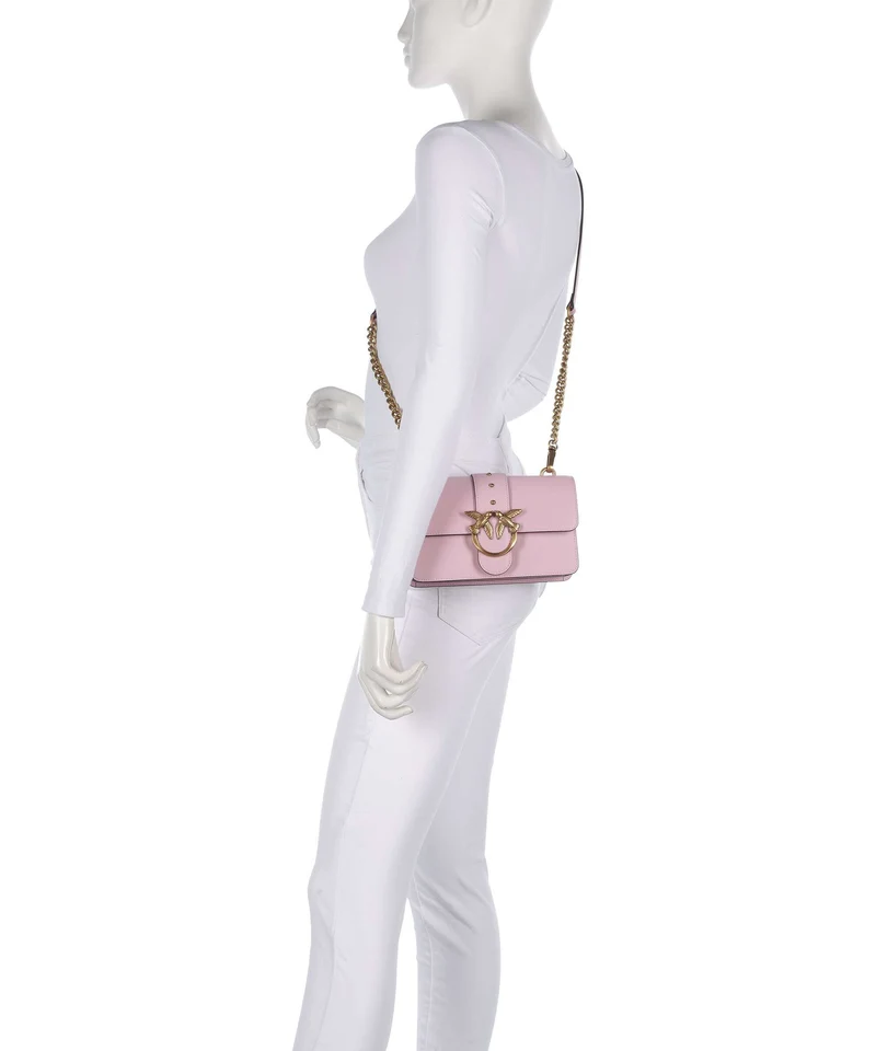 Pinko Love One Mini Umhängetasche rosa chiaro/antique gold