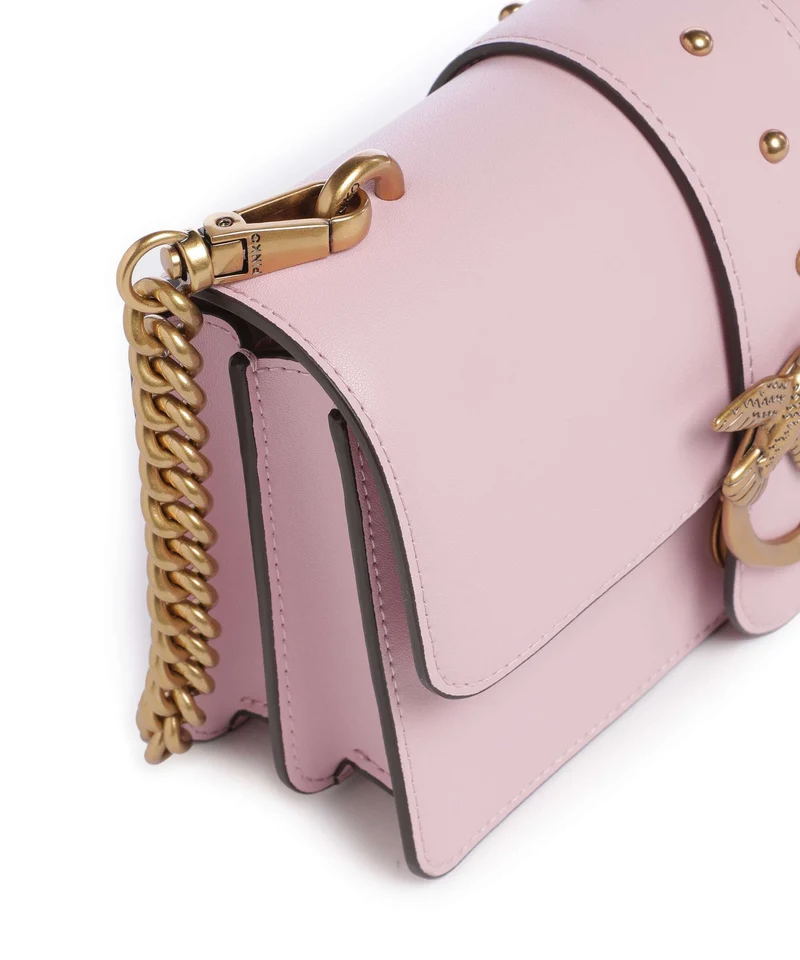 Pinko Love One Mini Umhängetasche rosa chiaro/antique gold