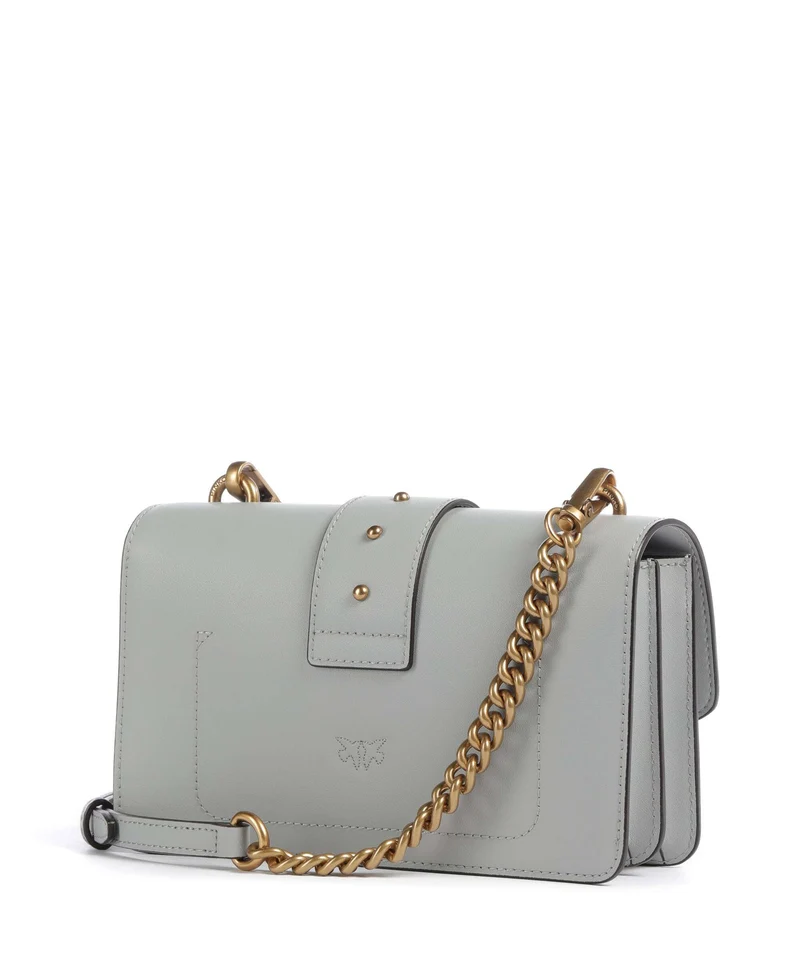 Pinko Love One Mini Umhängetasche grigio perla/antique gold