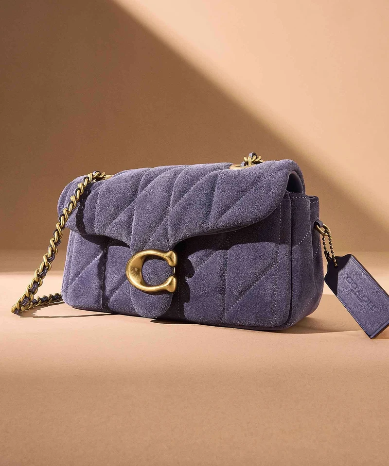 Coach Tabby Quilted 20 Schultertasche light denim