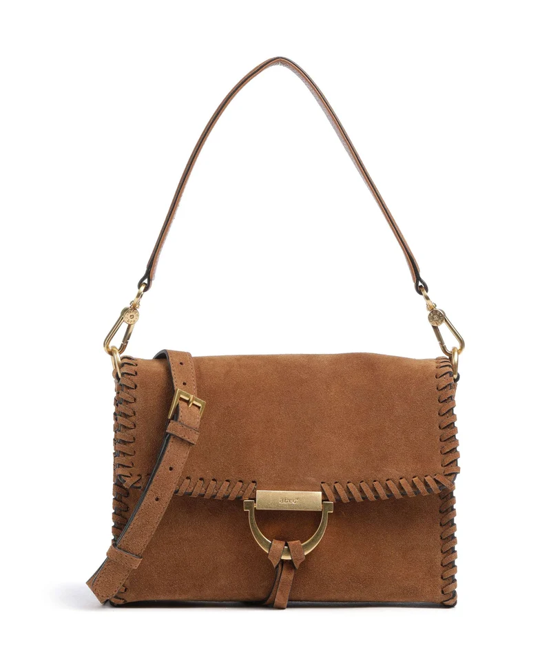 Abro Suede Temi Stitch Schultertasche cuoio