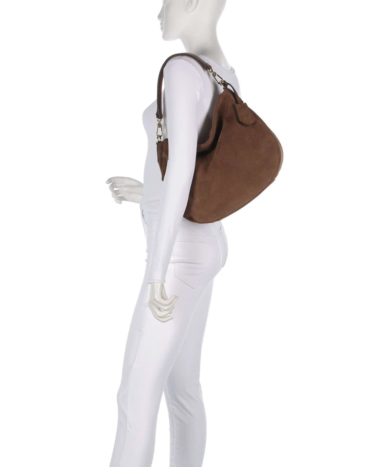 Abro Suede Juna Small Beuteltasche wood