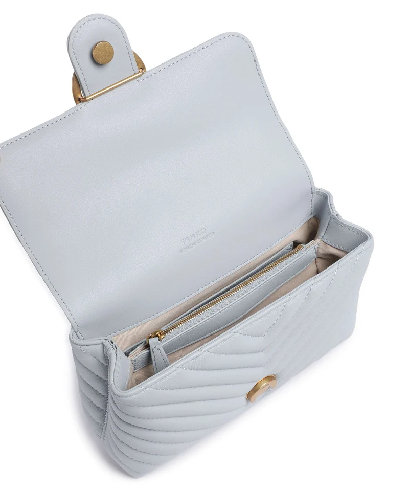 Pinko Love Lady Puff Mini Handtasche azzurro celeste/antique gold