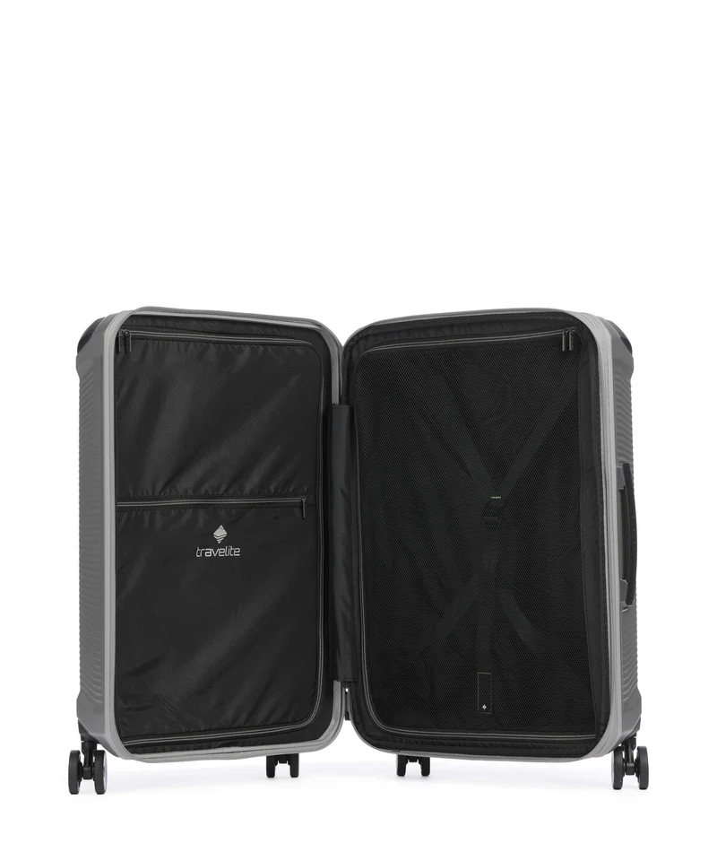 Travelite Millenium 4-Rollen Trolley Set silver
