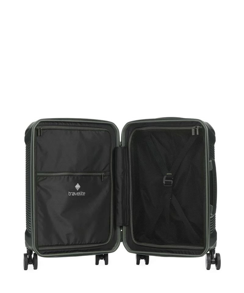 Travelite Millenium 4-Rollen Trolley pine green