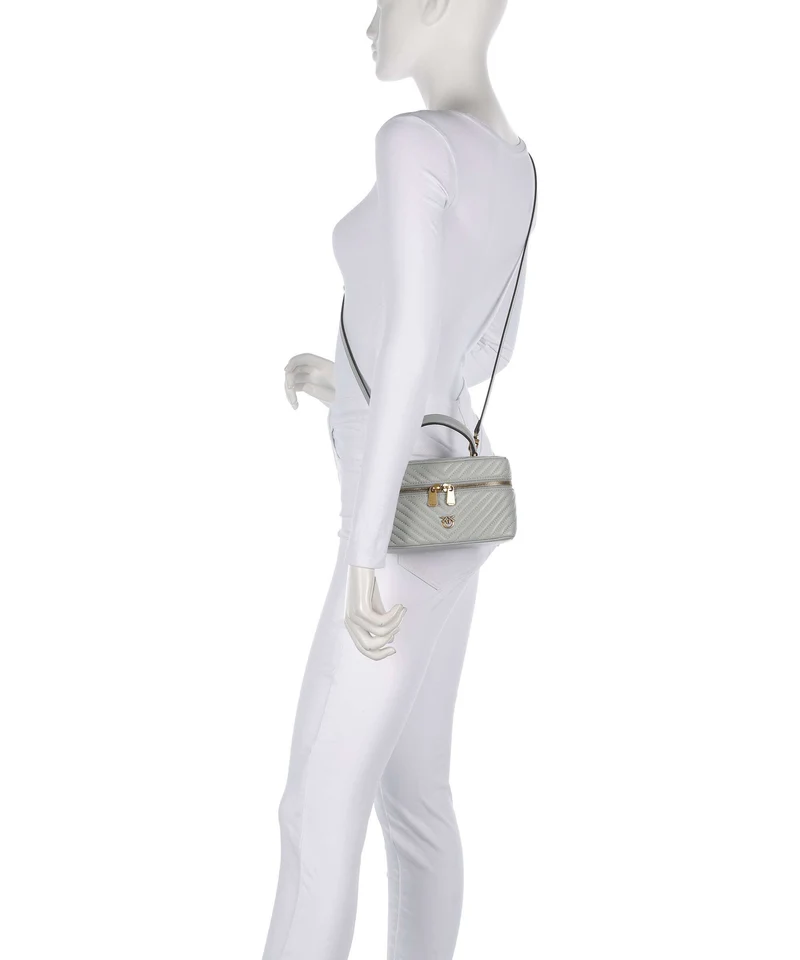 Pinko Vanity Mini Handtasche grigio perla/antique gold