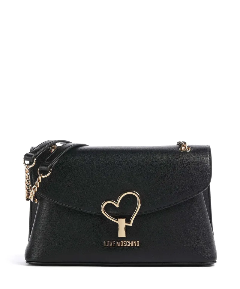 Love Moschino Heart Turnlock Schultertasche black