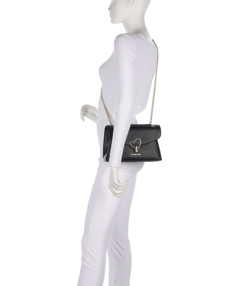 Love Moschino Heart Turnlock Schultertasche black