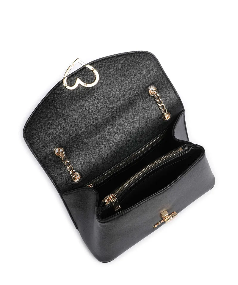 Love Moschino Heart Turnlock Schultertasche black