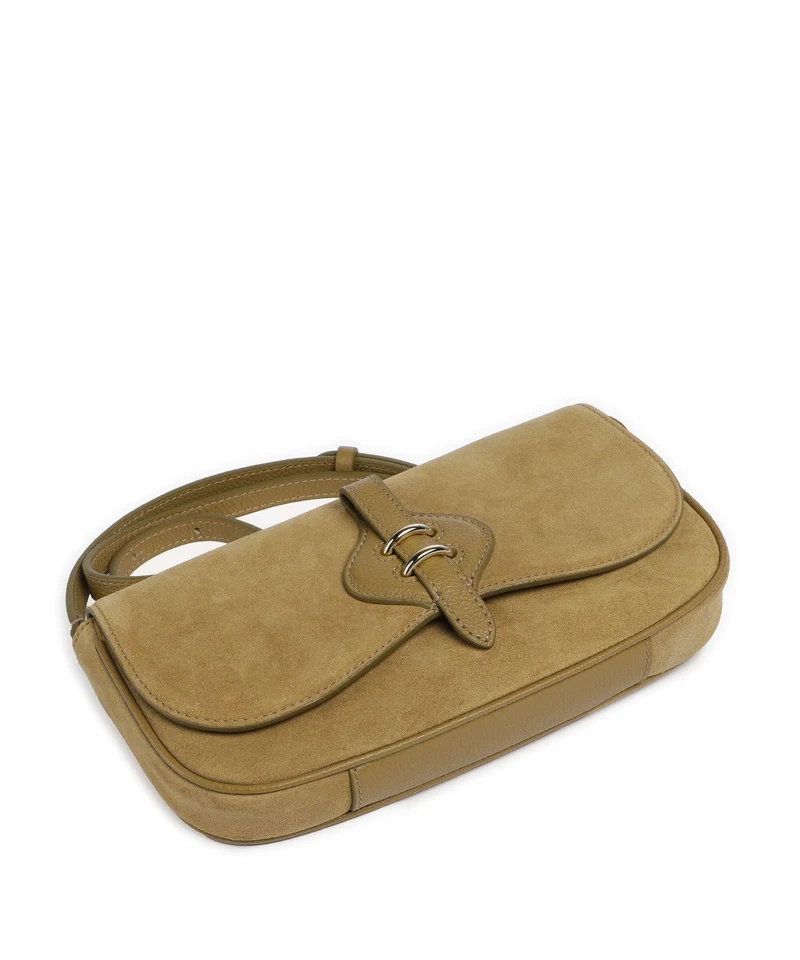 Coccinelle Mavery Suede Umhängetasche seagrass