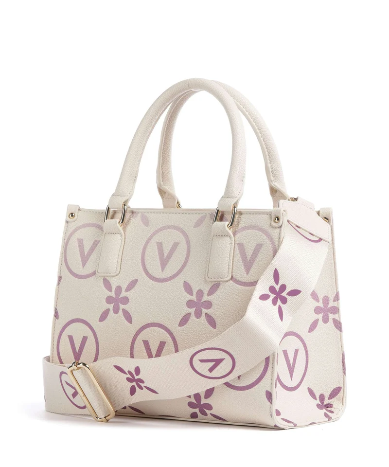 Valentino Bags Samba Re Print Handtasche ecru/rosa