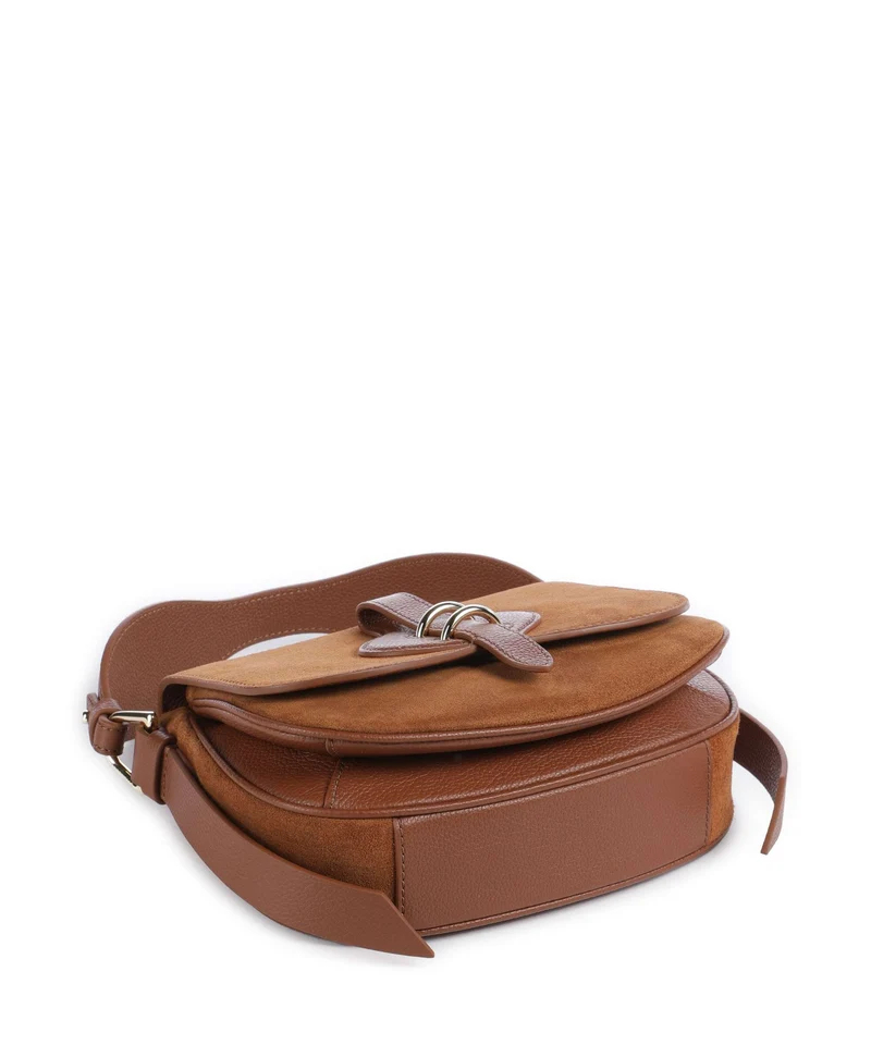 Coccinelle Mavery Suede Handtasche cognac