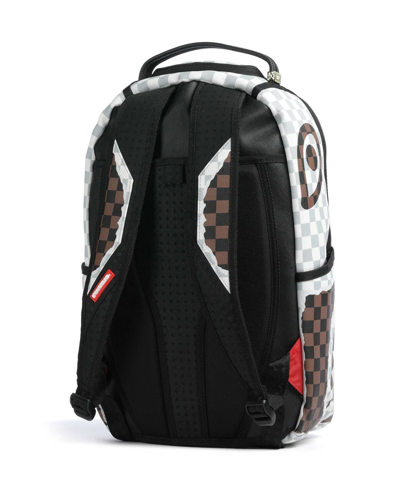 Sprayground Cream And Brown Tear Check Rucksack multicolour