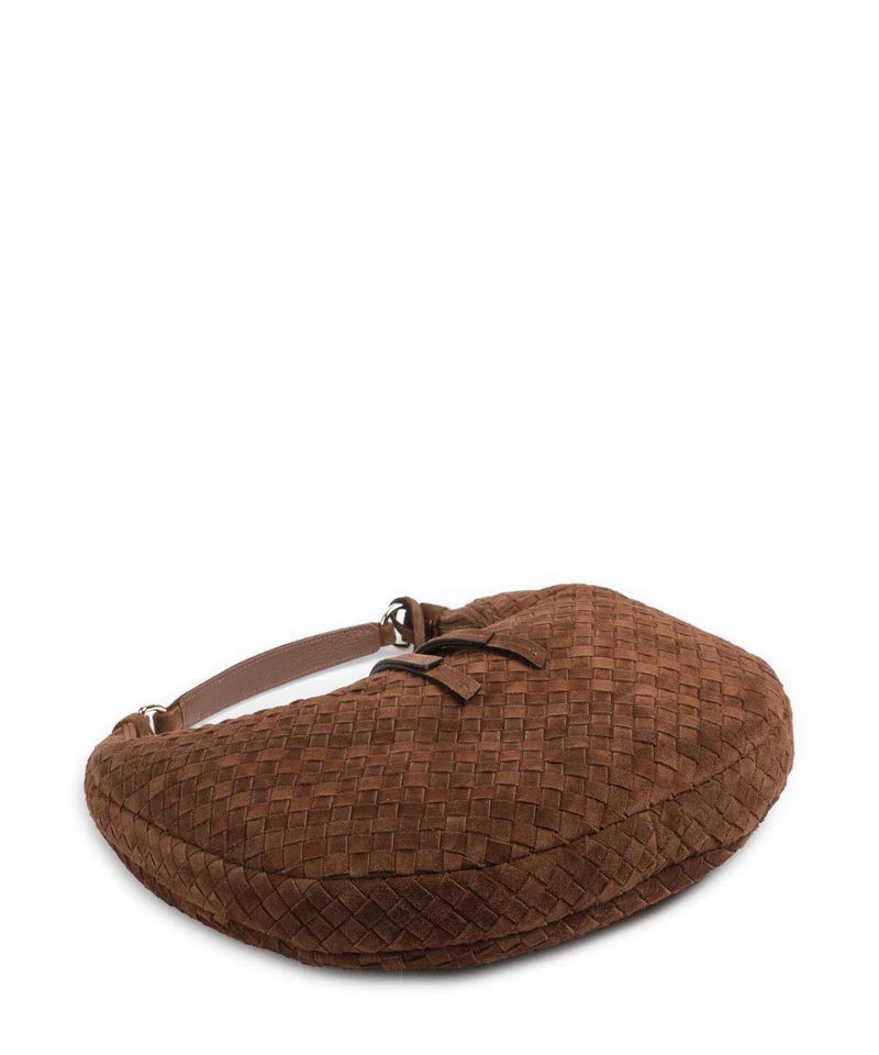 Abro Suede Nana Small Beuteltasche wood