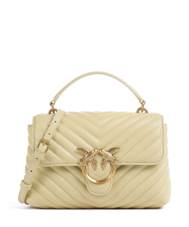 Pinko Love Lady Puff Mini Handtasche giallo vaniglia/antique gold