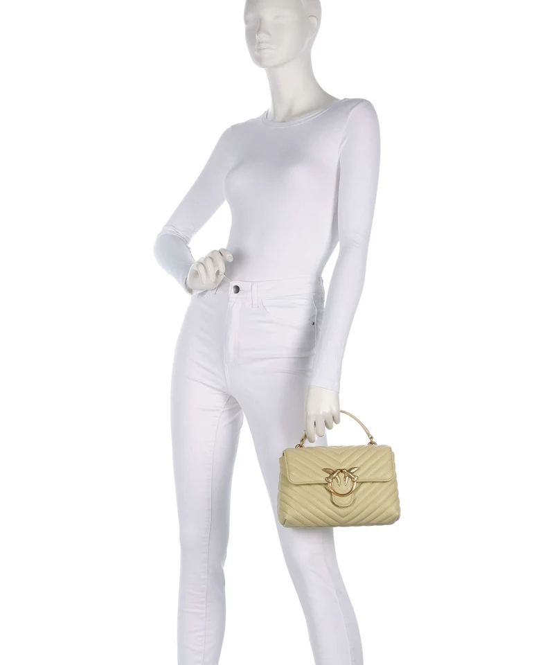 Pinko Love Lady Puff Mini Handtasche giallo vaniglia/antique gold