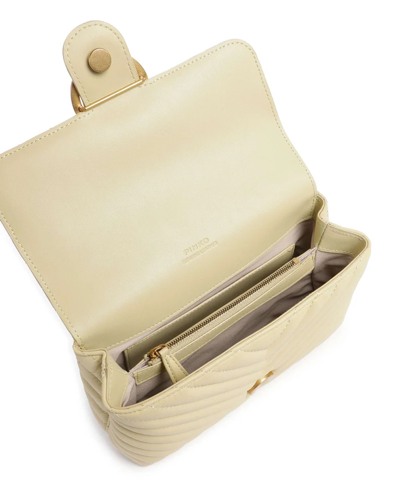 Pinko Love Lady Puff Mini Handtasche giallo vaniglia/antique gold
