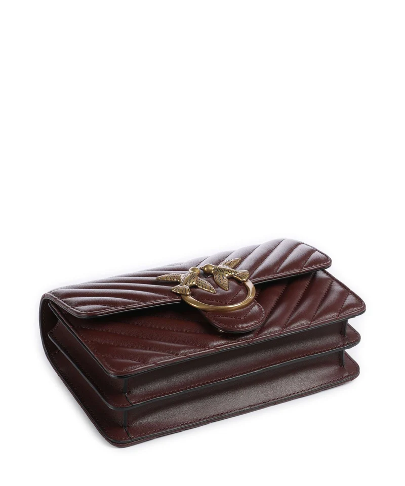 Pinko Love One Mini Schultertasche burgundy wine/antique gold