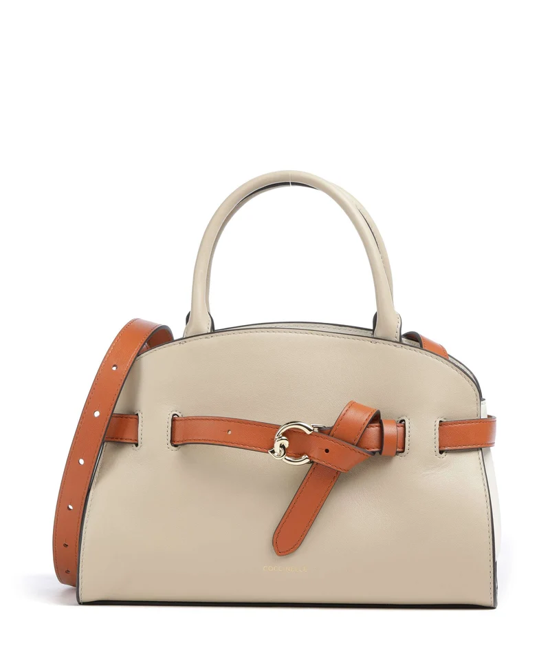 Coccinelle Sabine New Tricolor Handtasche sandshell/pearl/crab