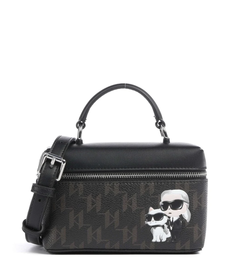 Karl Lagerfeld Ikon Monogram Small Umhängetasche brown/kl mono