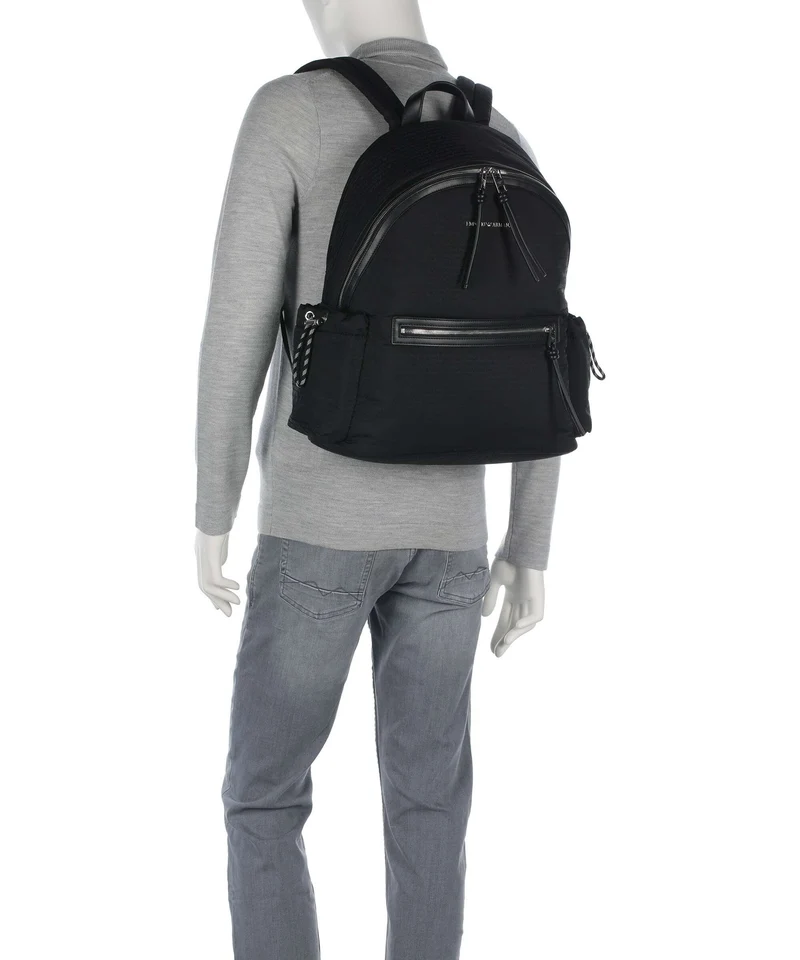 Emporio Armani Monogram Rucksack black
