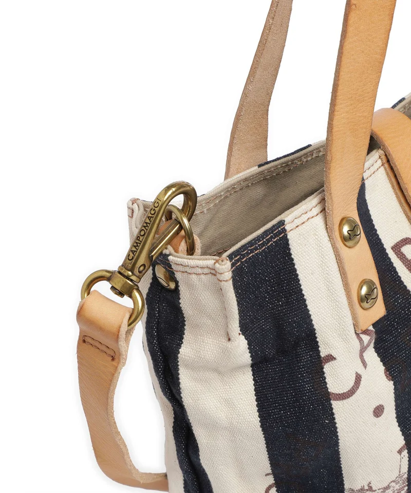 Campomaggi Shopper blue/beige