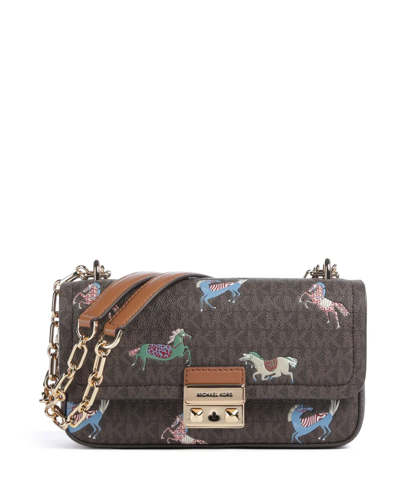 Michael Kors Tribeca Small Schultertasche brown/acorn