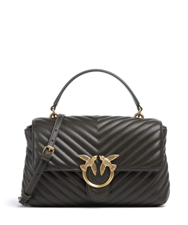Pinko Love Lady Puff Classic Handtasche verde fango/antique gold