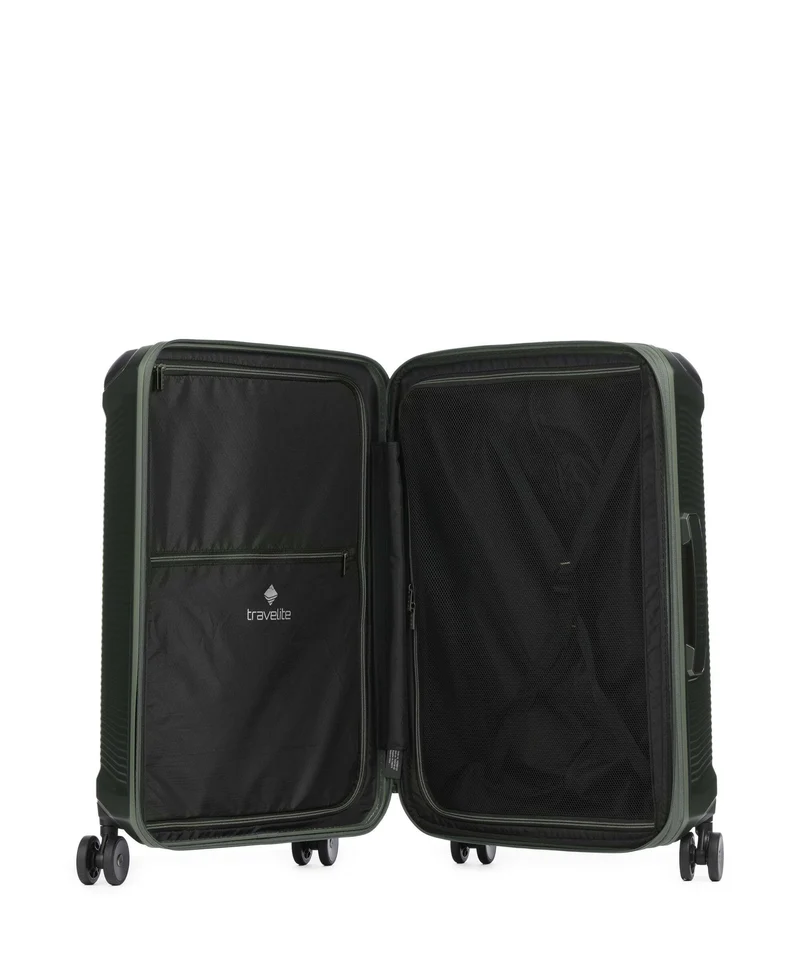 Travelite Millenium 4-Rollen Trolley pine green