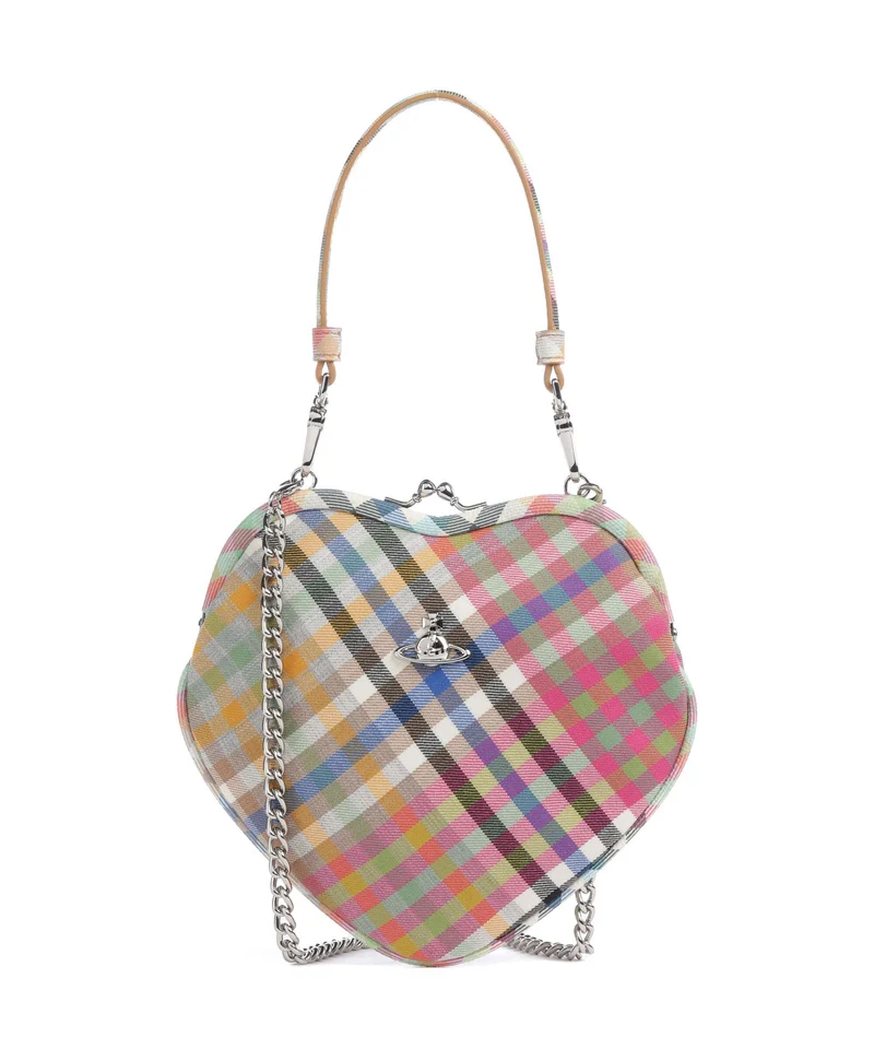 Vivienne Westwood Belle Heart Frame Heather Check Umhängetasche multicolour