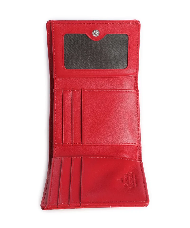 Vivienne Westwood Frame Embossed Croc Small Geldbörse coral