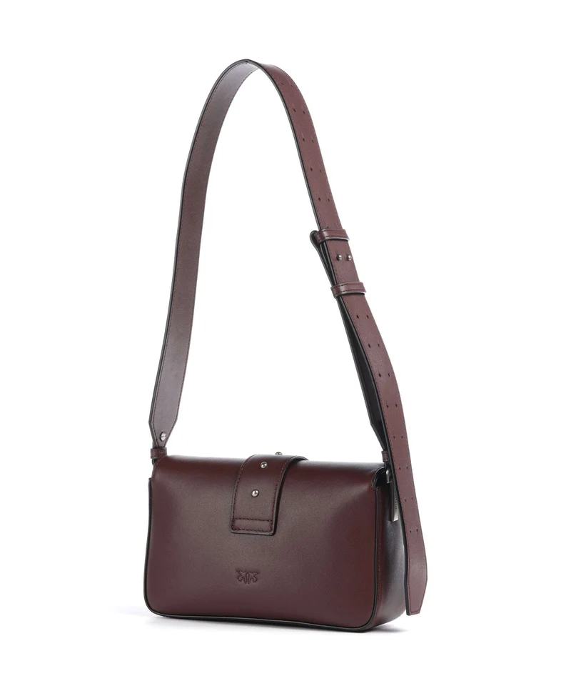 Pinko Love One Mini Slouchy Schultertasche burgundy wine/old silver