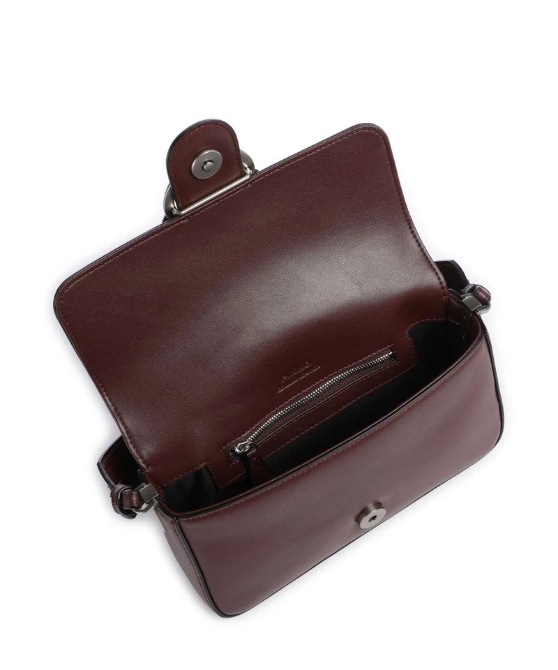 Pinko Love One Mini Slouchy Schultertasche burgundy wine/old silver