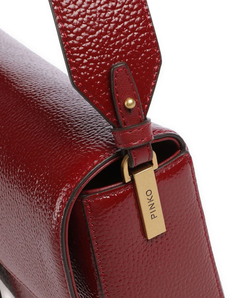 Pinko Love One Classic Slouchy Schultertasche rosso scuro/antique gold