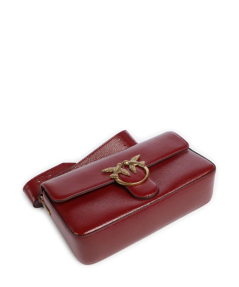 Pinko Love One Classic Slouchy Schultertasche rosso scuro/antique gold