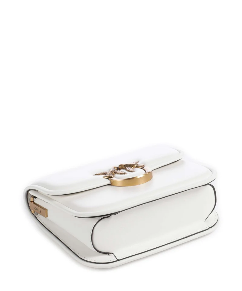 Pinko Love One Mini Umhängetasche bianco nembo/antique gold